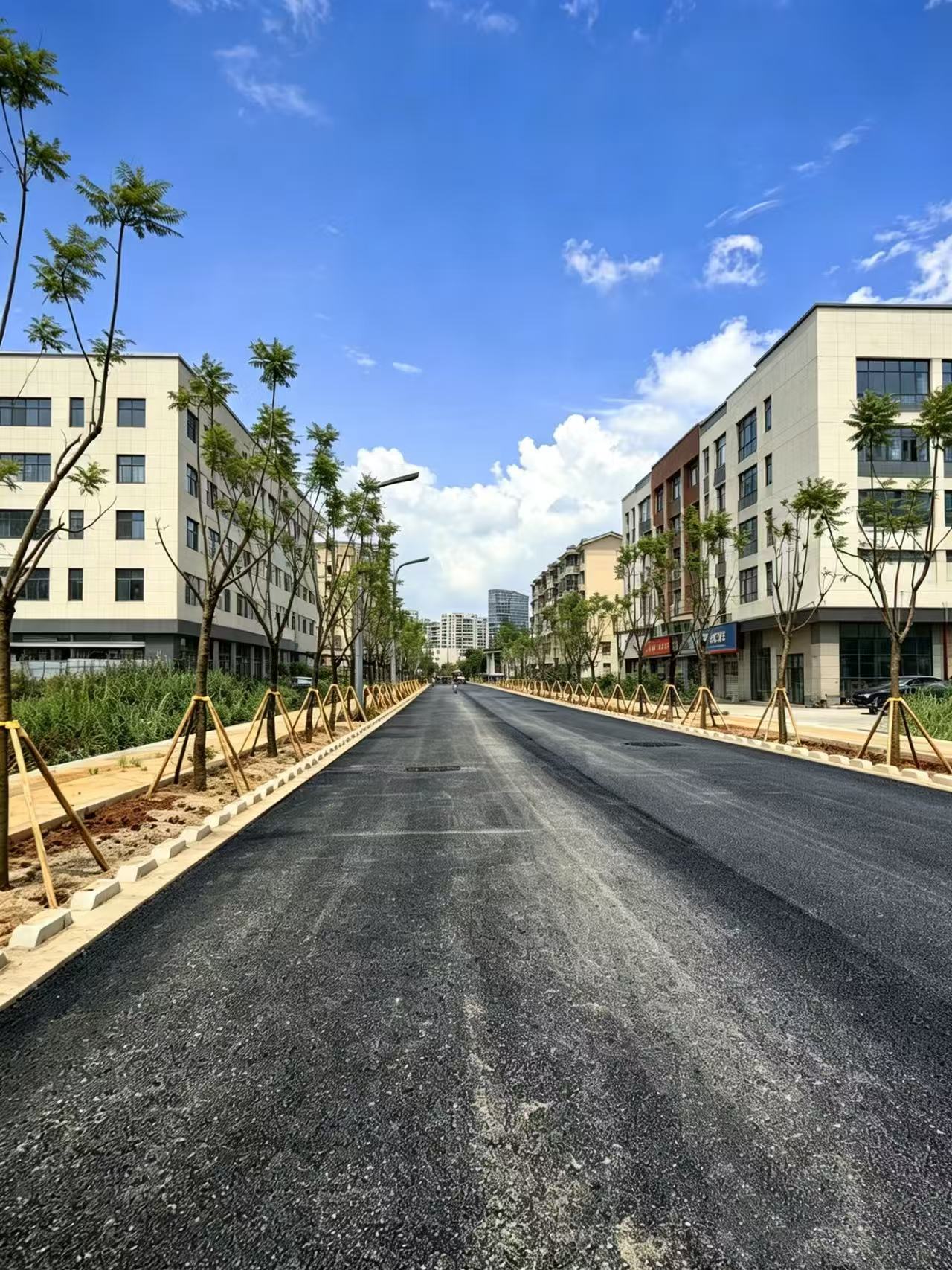 道路工程铺装完成照片一