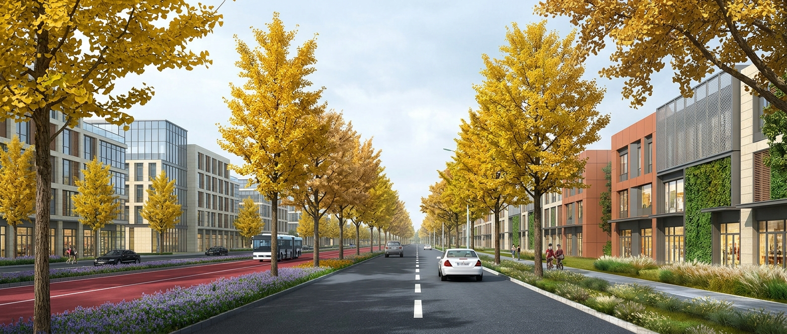 道路景观建设配套人视效果图